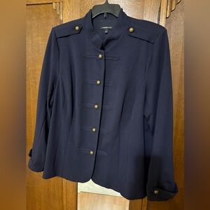 Lane Bryant Navy Blue Military Blazer, 22